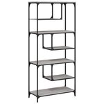 vidaXL Bibliothèque sonoma gris 81x36x176 cm bois d'ingénierie