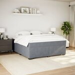 vidaXL Sommier à lattes de lit et matelas Gris foncé 180x200cm Velours