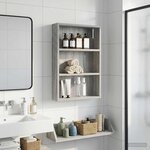 vidaXL Armoire murale de salle de bain Gris Sonoma 40 x 10 x 60 5 cm