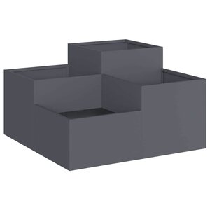 vidaXL Cache-pot de jardin Anthracite 100 x 100 x 48 cm Acier