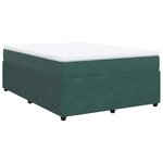 vidaXL Sommier à lattes de lit et matelas Vert foncé 140x190cm Velours