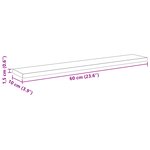 vidaXL Étagères de bibliothèque - Pack de 4 en chêne noir  60x10x1 5 cm - Fabriquées en bois d'ingénierie