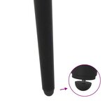 vidaXL Pieds de table basse coniques 4 pièces Noir 30-31 cm Acier