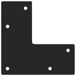 vidaXL Pieds en épingle à cheveux pour table basse 4 pièces Noir 30 cm Acier massif