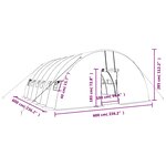 vidaXL Serre avec cadre en acier blanc 36 m² 6x6x2 85 m