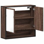 vidaXL Armoire à miroir de salle de bain chêne marron bois ingénierie