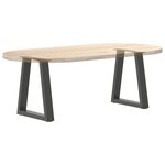 vidaXL Pieds de table basse en forme de V  2 pièces  anthracite  38 x (42-43 3) cm  acier