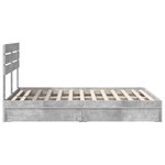 vidaXL Lit de Rangement Gris béton 150 x 200 cm Bois d'ingénierie