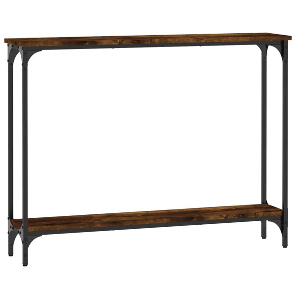 vidaXL Table console chêne fumé 100x22 5x75 cm bois d'ingénierie