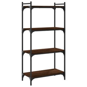 vidaXL Bibliothèque 4 niveaux chêne marron 60x30x120cm bois ingénierie