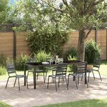 vidaXL Ensemble de salle à manger pour jardin 7 Pièces Anthracite