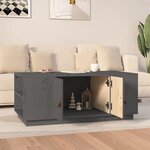 vidaXL Table basse Gris 100x50x41 cm Bois massif de pin