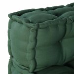 vidaXL Pouf modulaire vert 70x70x54 tissu