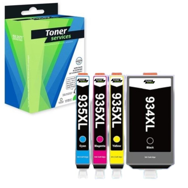 Compatible HP 934XL/935XL Pack 4 cartouches Noir  cyan  magenta  jaune