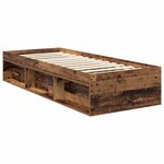 vidaXL Cadre de lit Bois ancien 75 x 190 cm Pin massif