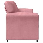 vidaXL Sofa 2 places Rose 138 x 83 x 95 cm Velours