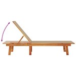 vidaXL Chaise longue taupe bois d'acacia solide et textilène