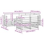 vidaXL Ensemble de canapés d'extérieur 7 pc Blanc et gris clair