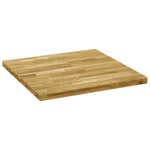 vidaXL Dessus de table Bois de chêne massif Carré 44 mm 80x80 cm