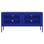 vidaXL Meuble TV Bleu marine 105x35x50 cm Acier