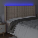 vidaXL Tête de lit à LED Cappuccino 183x16x118/128 cm Similicuir