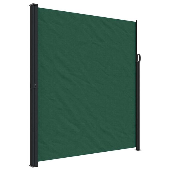 vidaXL Auvent latéral rétractable vert foncé 220x600 cm
