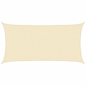 vidaXL Parasol en PEHD rectangulaire 2x4 m Crème