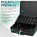 ACROPAQ Caisse monnaie Professionnelle 30x25x9cm- Coffret Monnaie Acier- Monnayeur  2 clés  Compartiments à monnaie- Poignée Robuste