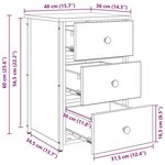 vidaXL Cabinet de chevet avec tiroir Marron Bois Recyclé Solide