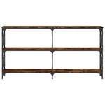 vidaXL Table console chêne fumé 156x28x80 5 cm bois d'ingénierie