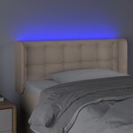 vidaXL Tête de lit à LED Cappuccino 83x16x78/88 cm Similicuir