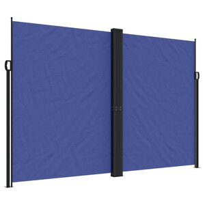 vidaXL Auvent latéral rétractable bleu 220x1000 cm