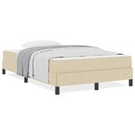 vidaXL Lit à ressorts avec matelas Crème 120 x 200 cm tissu