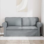 vidaXL Canapé Gris clair 215 x 82 x 80 cm tissu