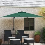 vidaXL Parasol de patio Vert Polyester 300 cm x 300 cm Pliable