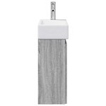 vidaXL Meuble de salle de bain avec robinet Sonoma gris
