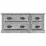 vidaXL Meuble TV gris béton 100x35 5x45 cm bois d'ingénierie