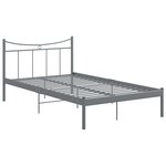 vidaXL Cadre de lit sans matelas gris métal 120x200 cm