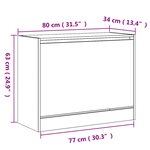 vidaXL Armoire à chaussures chêne marron 80x34x63 cm bois ingénierie