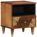 vidaXL Tables de chevet 2 Pièces 40x33x46 cm Bois massif Mango