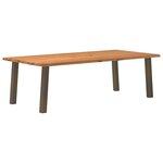vidaXL Table à manger marron clair bois de chêne massif rectangulaire