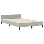 vidaXL Cadre de lit Gris clair 120x190 cm Velours
