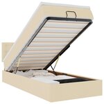 vidaXL Cadre de lit ottoman avec matelas crème 90x190 cm tissu