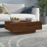 vidaXL Table basse Chêne marron 90x60x31 cm Bois d'ingénierie