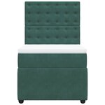 vidaXL Sommier à lattes de lit avec matelas Vert foncé 90x190 cm