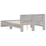 vidaXL Cadre de lit avec tête de lit sonoma gris 135x190 cm