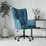 vidaXL Chaise de relaxation Bleu Velours