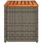vidaXL Tables d'appoint de jardin 2 Pièces gris rotin bois massif