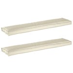 vidaXL Coussins de Palette pour Banc 2 Pièces Crème 180x40x8 cm Tissu Oxford