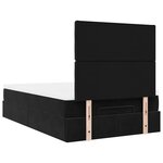 vidaXL Cadre de lit ottoman avec matelas noir 120x190 cm velours